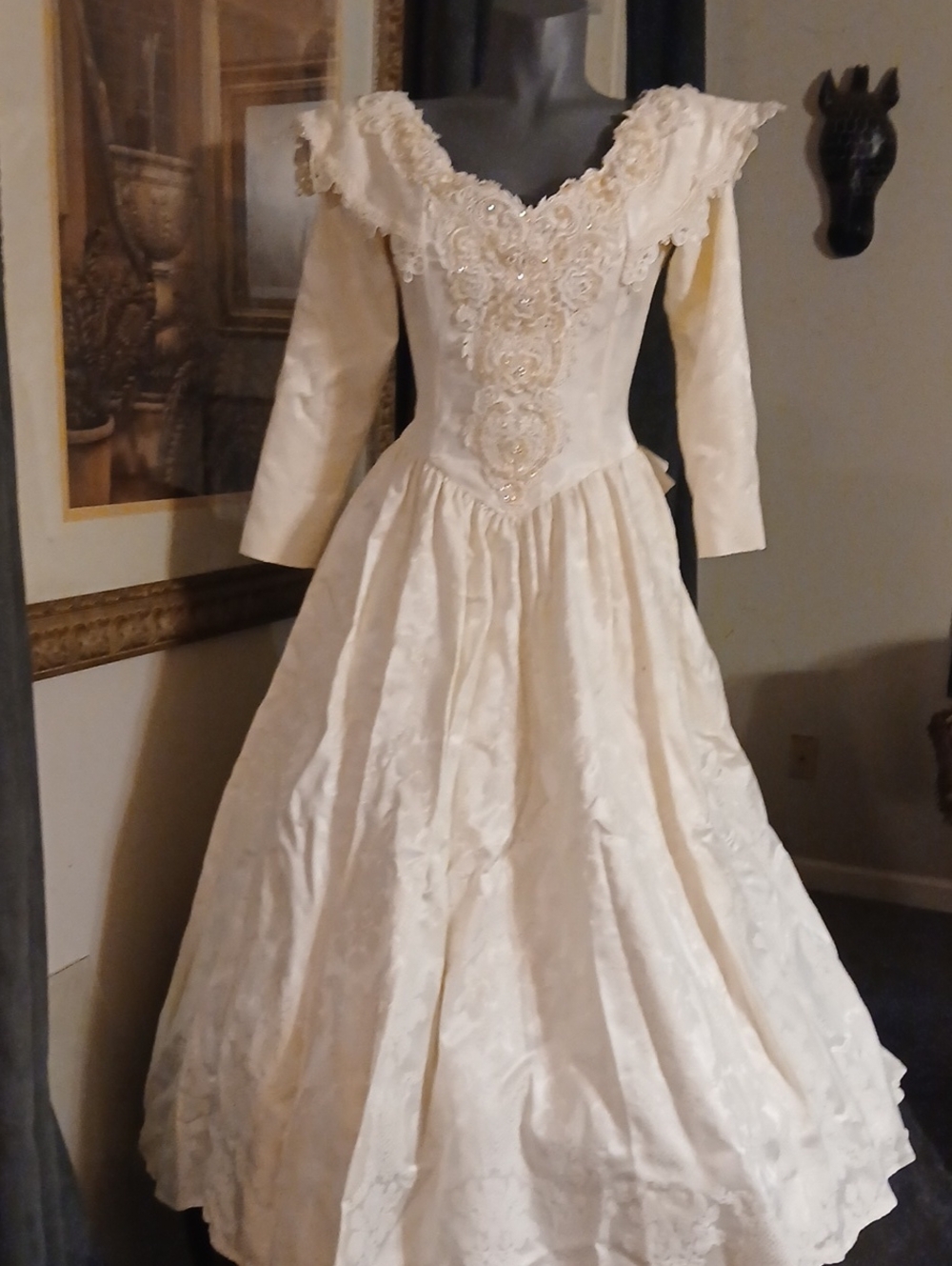 Jessica McClintock Off White Lace Wedding Dress ,sz10 (Still In Original Box)